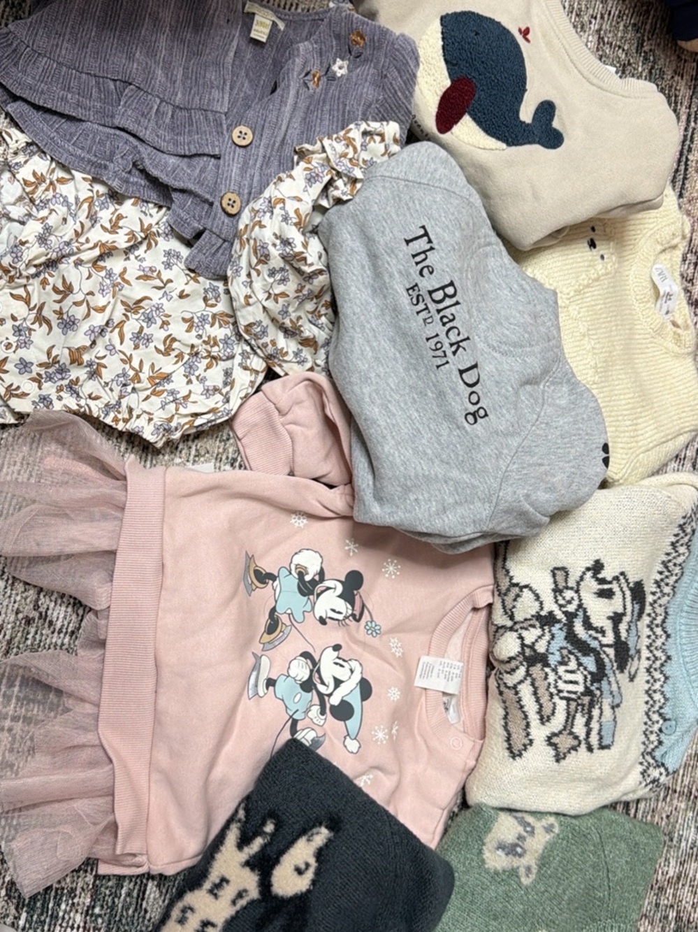Baby sweater lot Zara hm Disney